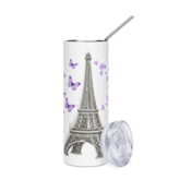 tsgabrielle® • Paris - La Tour Eiffel • Tumbler • Stainless Steel • White • 20 oz mockup 2