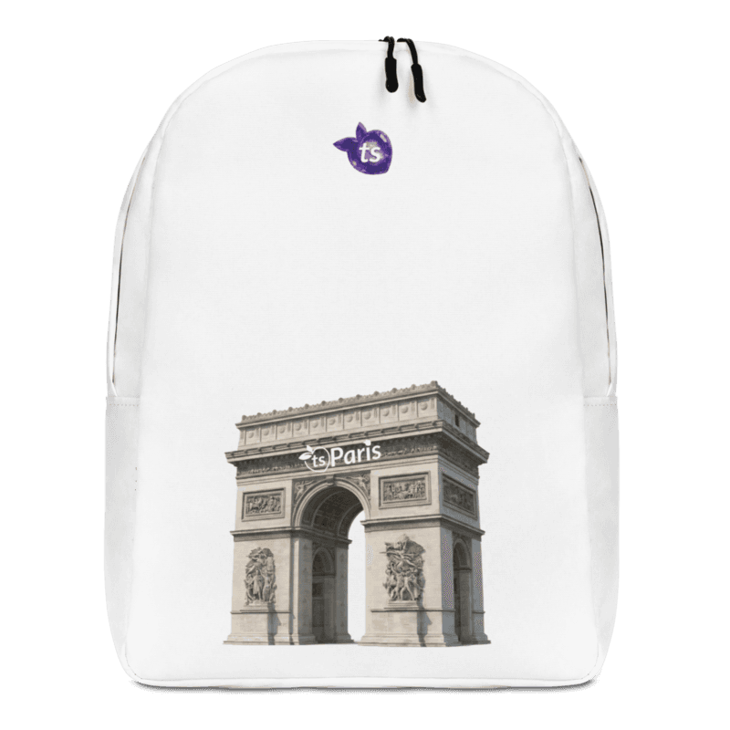 tsgabrielle® • Paris - Arc de Triomphe • Minimalist Backpack • White