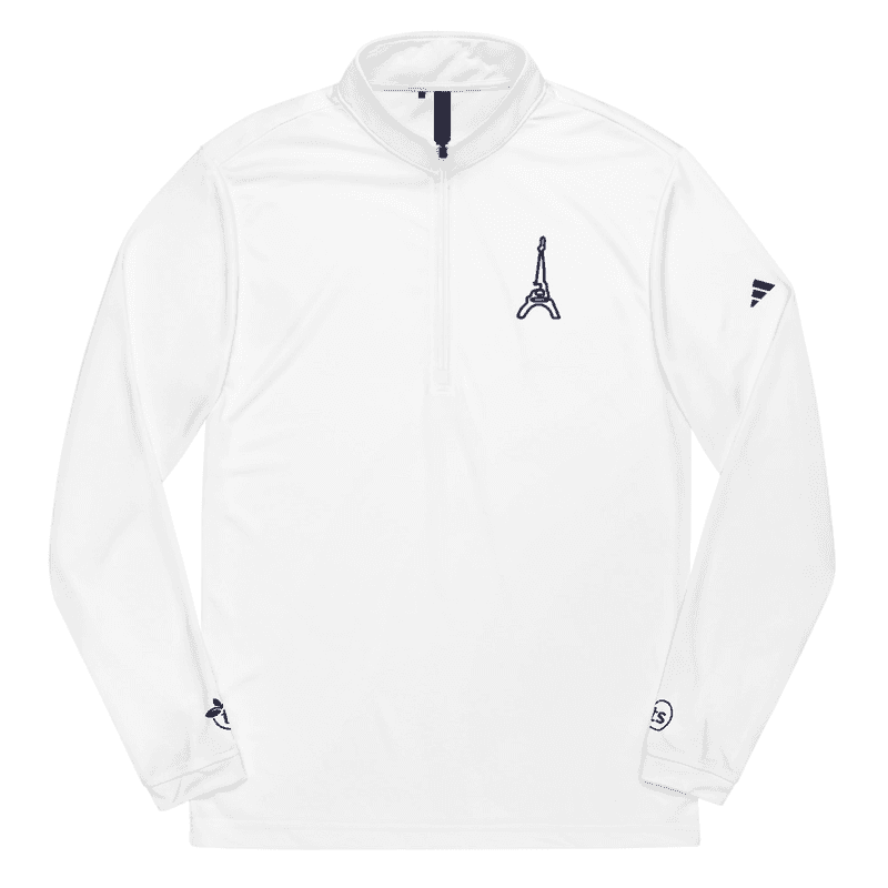 adidas® by tsgabrielle® • Men's • Paris - La Tour Eiffel • Quarter Zip Pullover • White