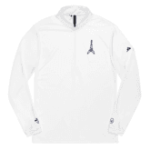 adidas® by tsgabrielle® • Men's • Paris - La Tour Eiffel • Quarter Zip Pullover • White mockup 2