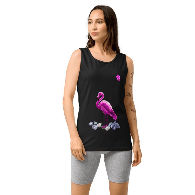 tsgabrielle® • For Her • Flamant Rose • Garment-Dyed Tank Top • Black