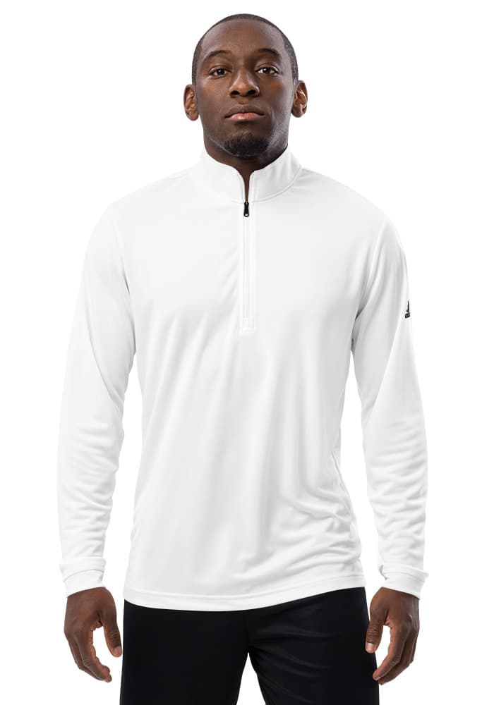 adidas® by tsgabrielle® • Men's • Paris - La Tour Eiffel • Quarter Zip Pullover • White mockup 7