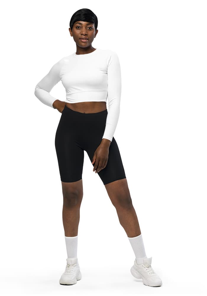tsgabrielle® • For Her • TransFLOWer™ • Long-Sleeve Crop Top mockup 18