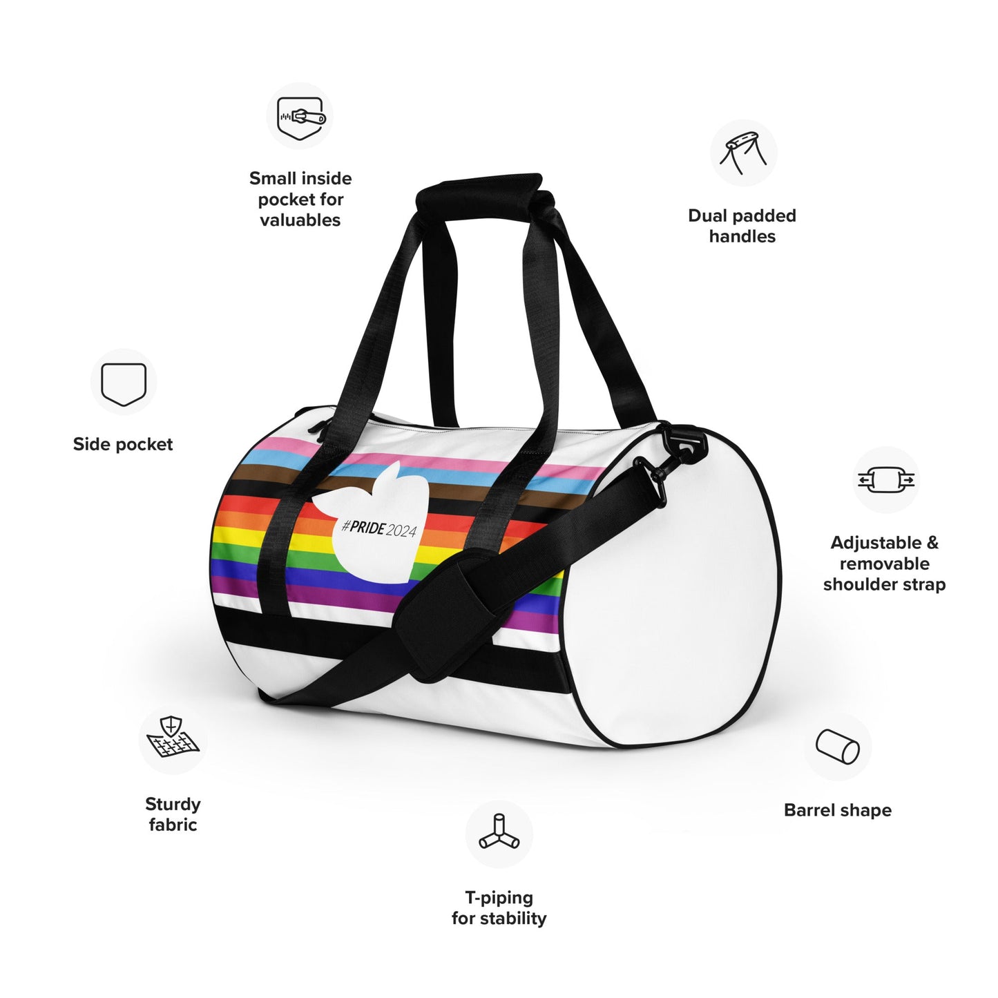 tsgabrielle™ • tsgabrielle™ • All - Over Print Gym Bag (Pride 2024) • Luggage & Bags • All - Over Print Gym Bag (Pride 2024) • TSG3 - PR01 - 2400043 •