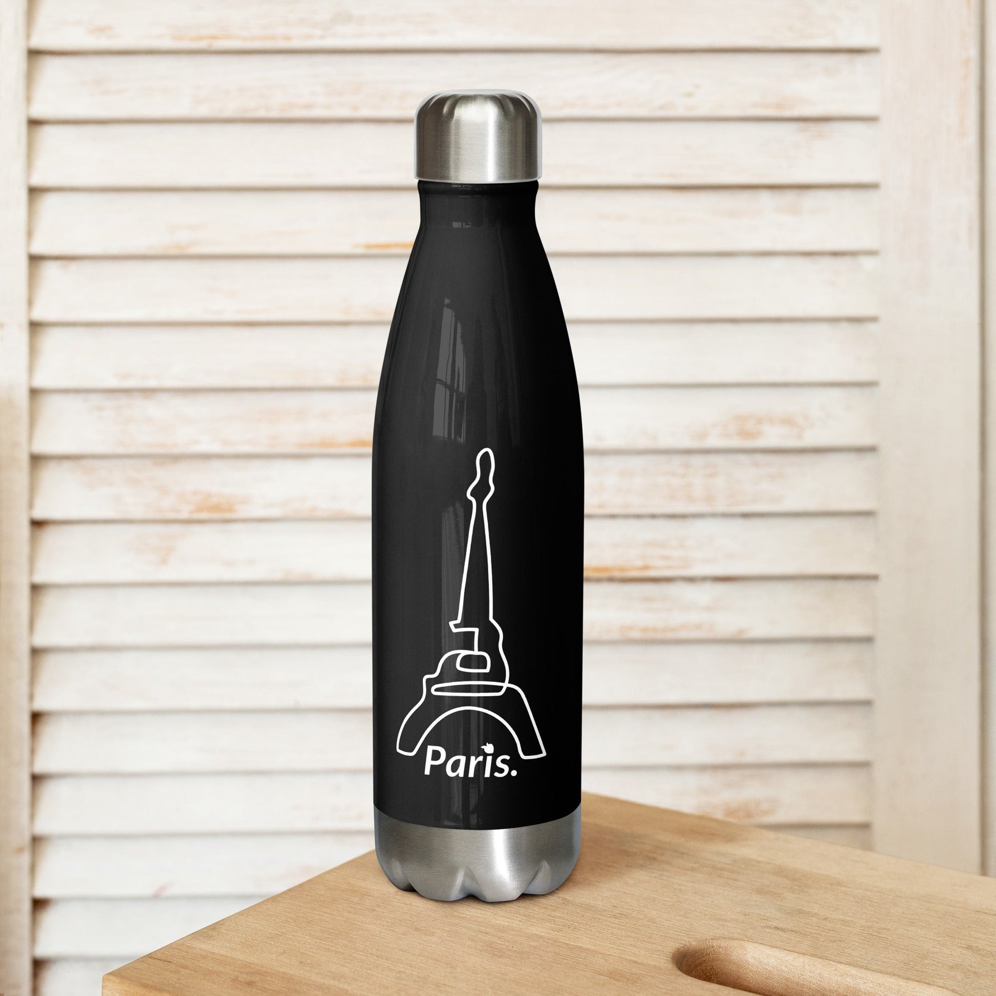 tsgabrielle™ • tsgabrielle™ • Stainless Steel Water Bottle Black (Paris) • Bottles • Stainless Steel Water Bottle Black (Paris) • TSG3 - PA03 - 2400019 •