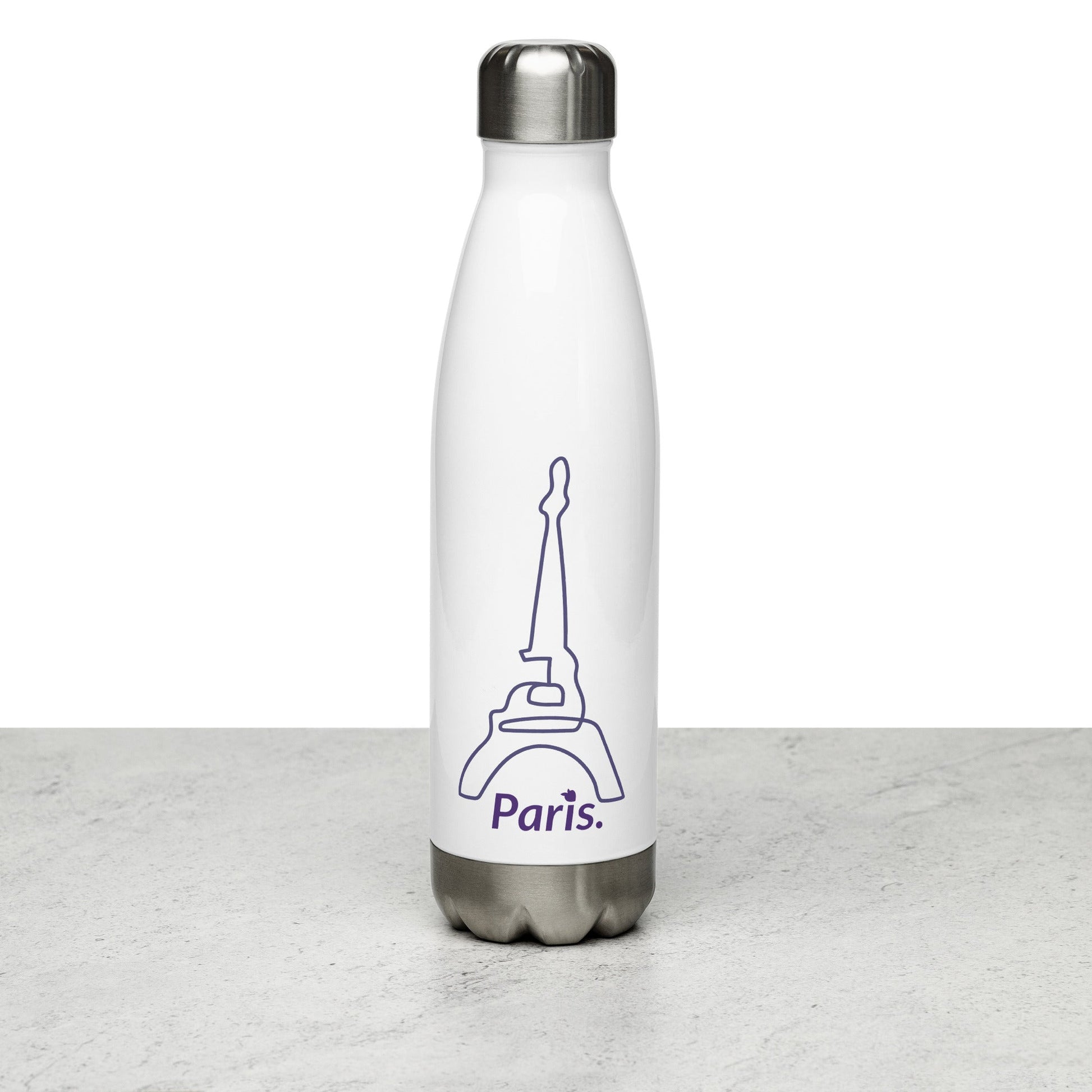 tsgabrielle™ • tsgabrielle™ • Stainless Steel Water Bottle White (Paris) • Bottles • Stainless Steel Water Bottle White (Paris) • TSG3 - PA03 - 2400005 •