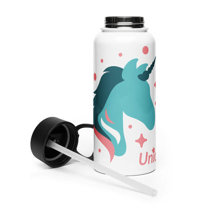 tsgabrielle™ • tsgabrielle™ • Stainless Steel Water Bottle with a Straw Lid (Unicorn) • • Stainless Steel Water Bottle with a Straw Lid (Unicorn) • TSG3 - UN03 - 2400051 • Product mockup