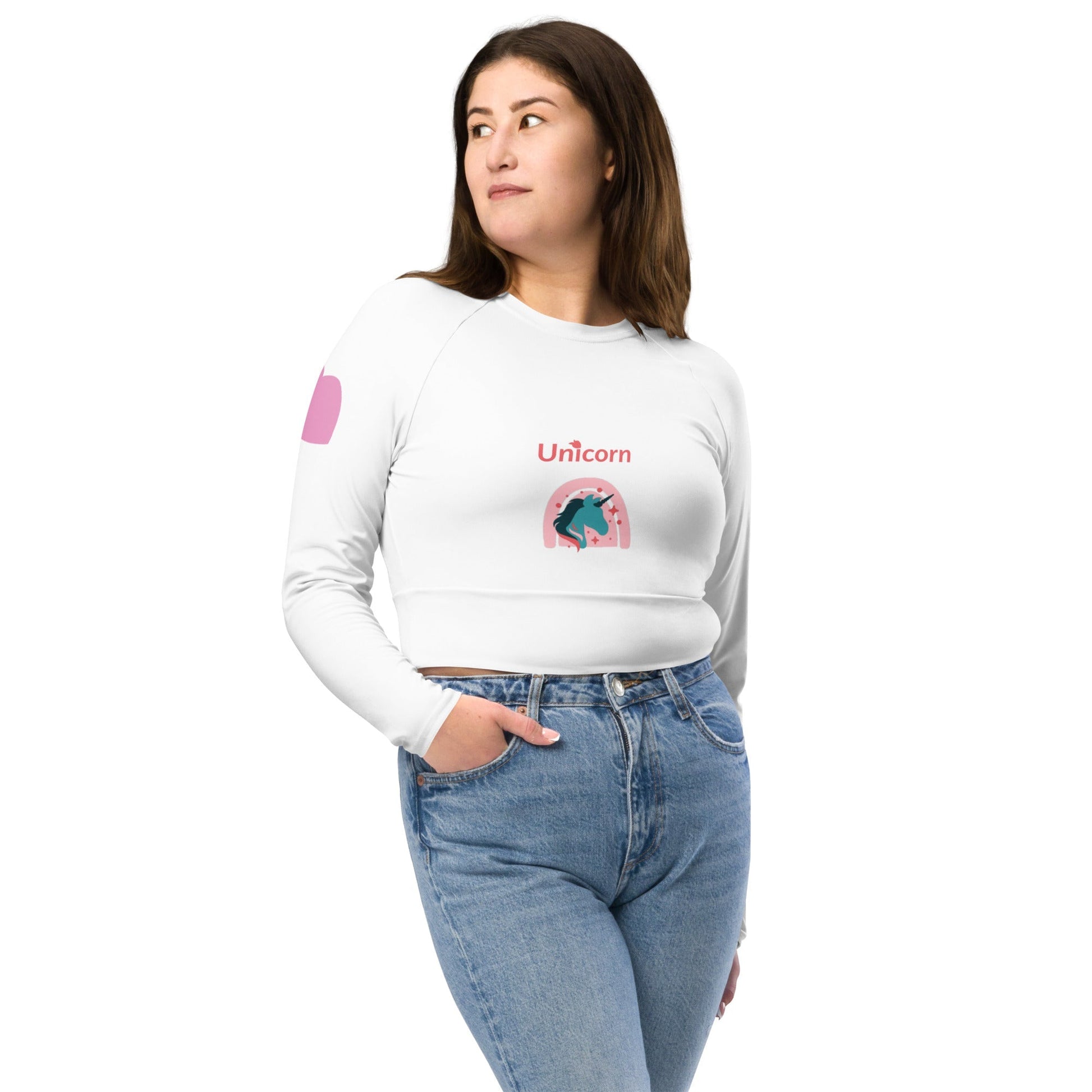 tsgabrielle™ • tsgabrielle™ • Trans / Women's Recycled Long - Sleeve Crop Top (Unicorn) • Apparel & Accessories • Trans / Women's Recycled Long - Sleeve Crop Top (Unicorn) • TSG3 - UN05 - 2400094A •