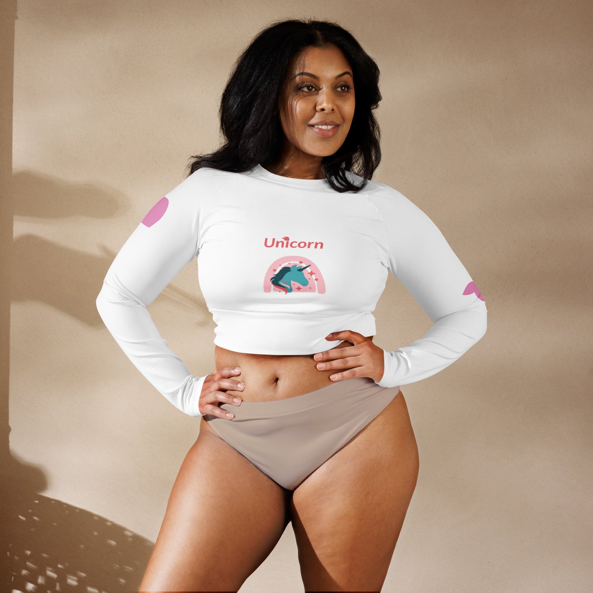 tsgabrielle™ • tsgabrielle™ • Trans / Women's Recycled Long - Sleeve Crop Top (Unicorn) • Apparel & Accessories • Trans / Women's Recycled Long - Sleeve Crop Top (Unicorn) • TSG3 - UN05 - 2400094A •