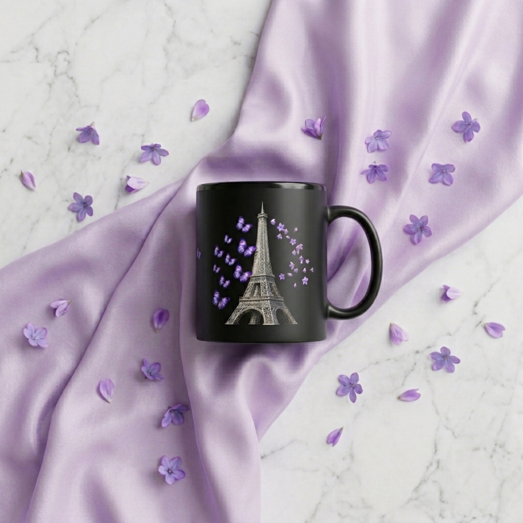 tsgabrielle® • Paris - La Tour Eiffel • Glossy Mug • Black • Ceramic • 2 Sizes