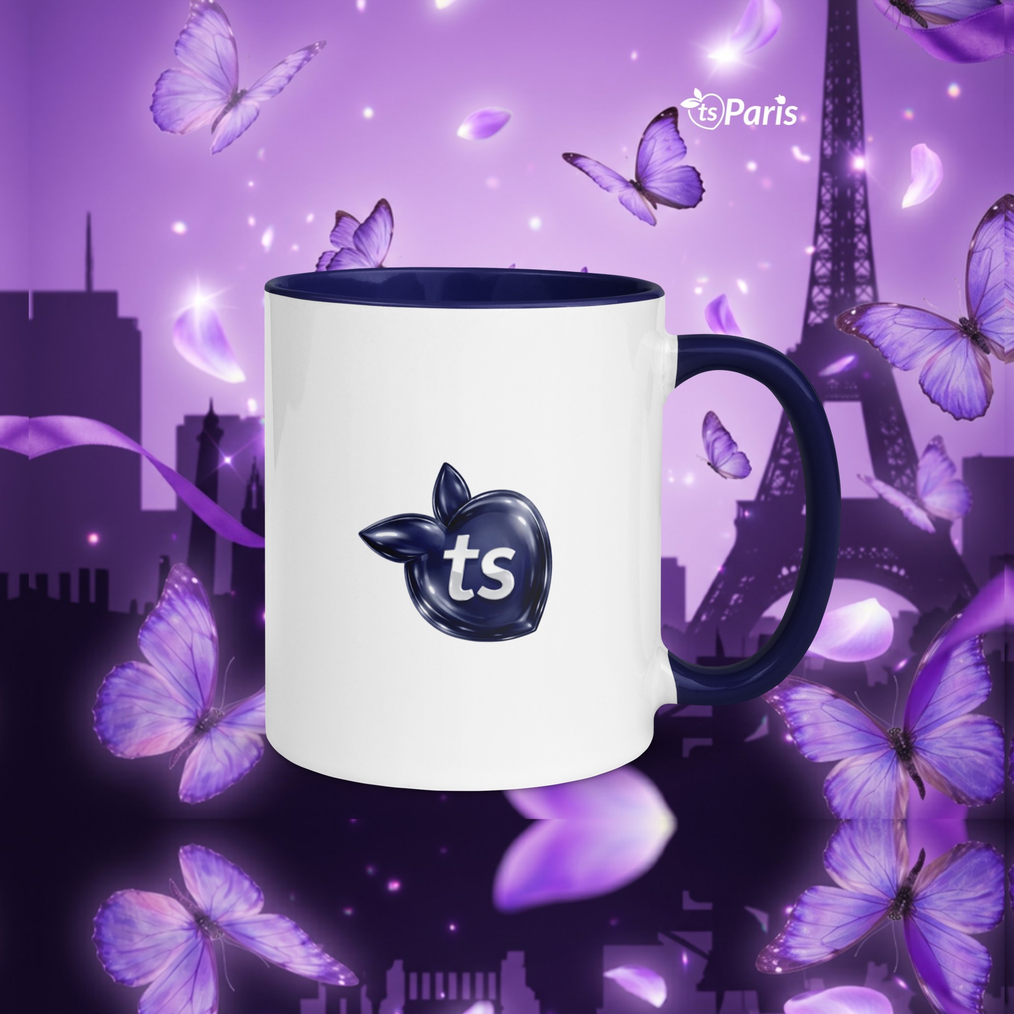 tsgabrielle® • Paris - La Tour Eiffel • Mug With Color Inside • Céramique • 11 oz - Dark Blue - View 11