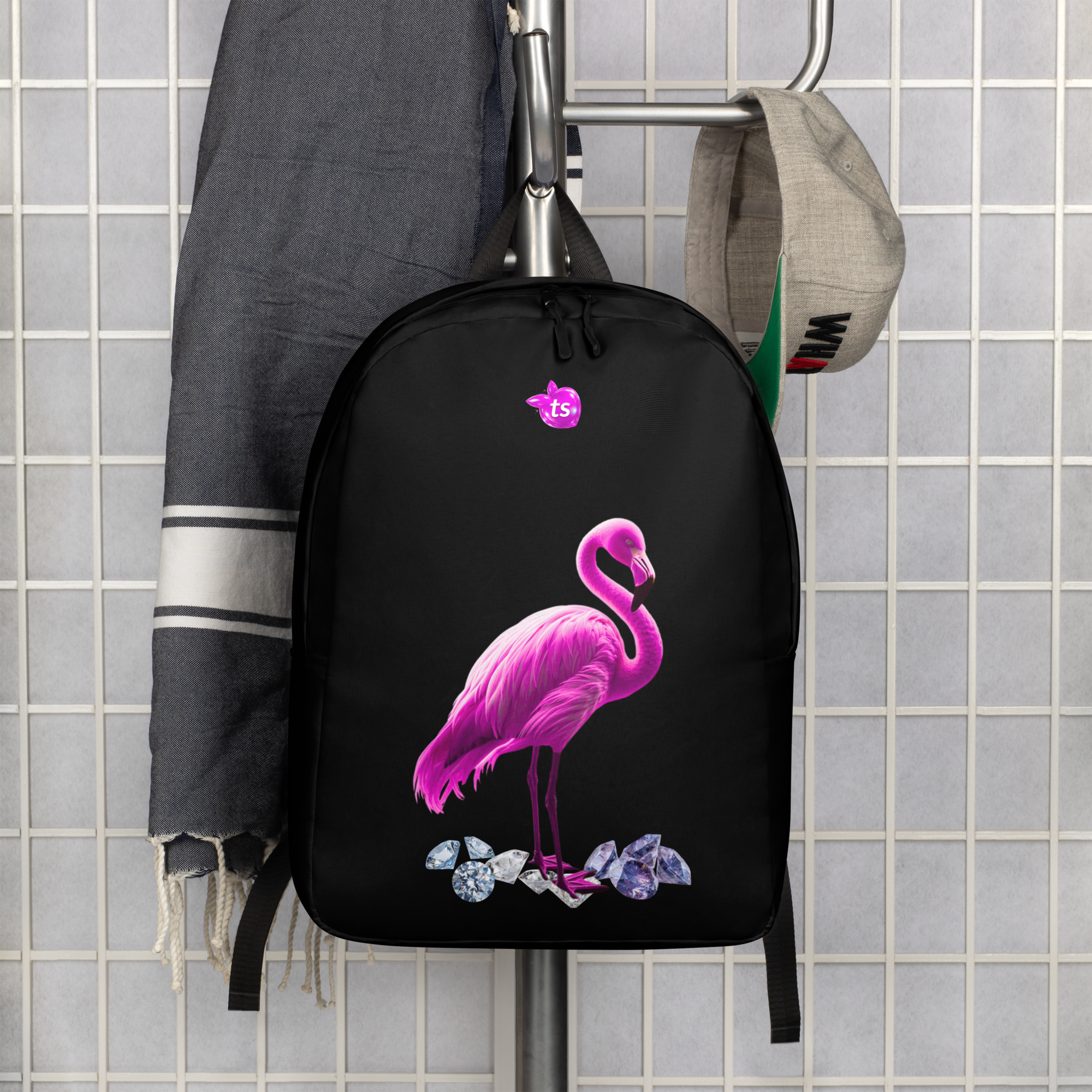 tsgabrielle® • Flamant Rose • Sac à dos minimaliste • Noir - View 9