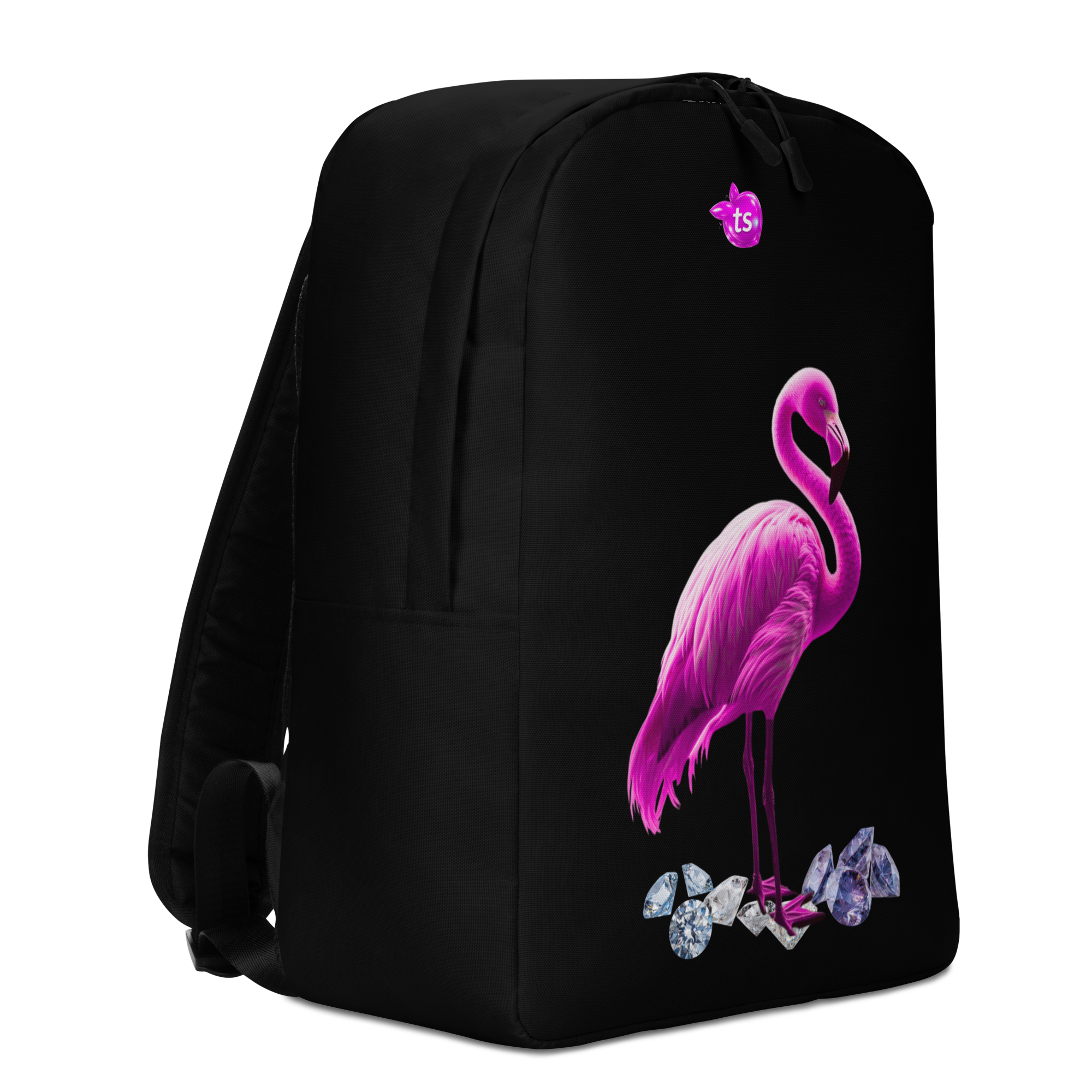 tsgabrielle® • Flamant Rose • Sac à dos minimaliste • Noir - View 4