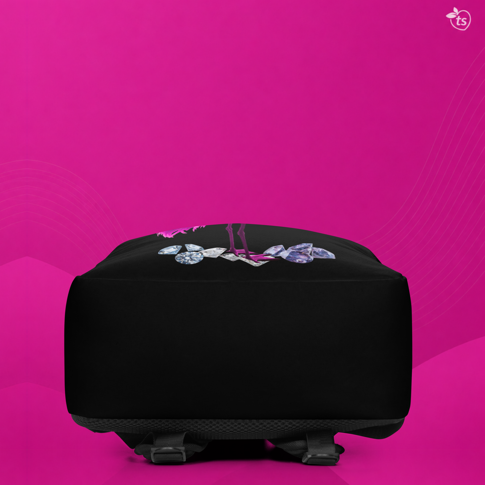 tsgabrielle® • Flamant Rose • Sac à dos minimaliste • Noir - View 8