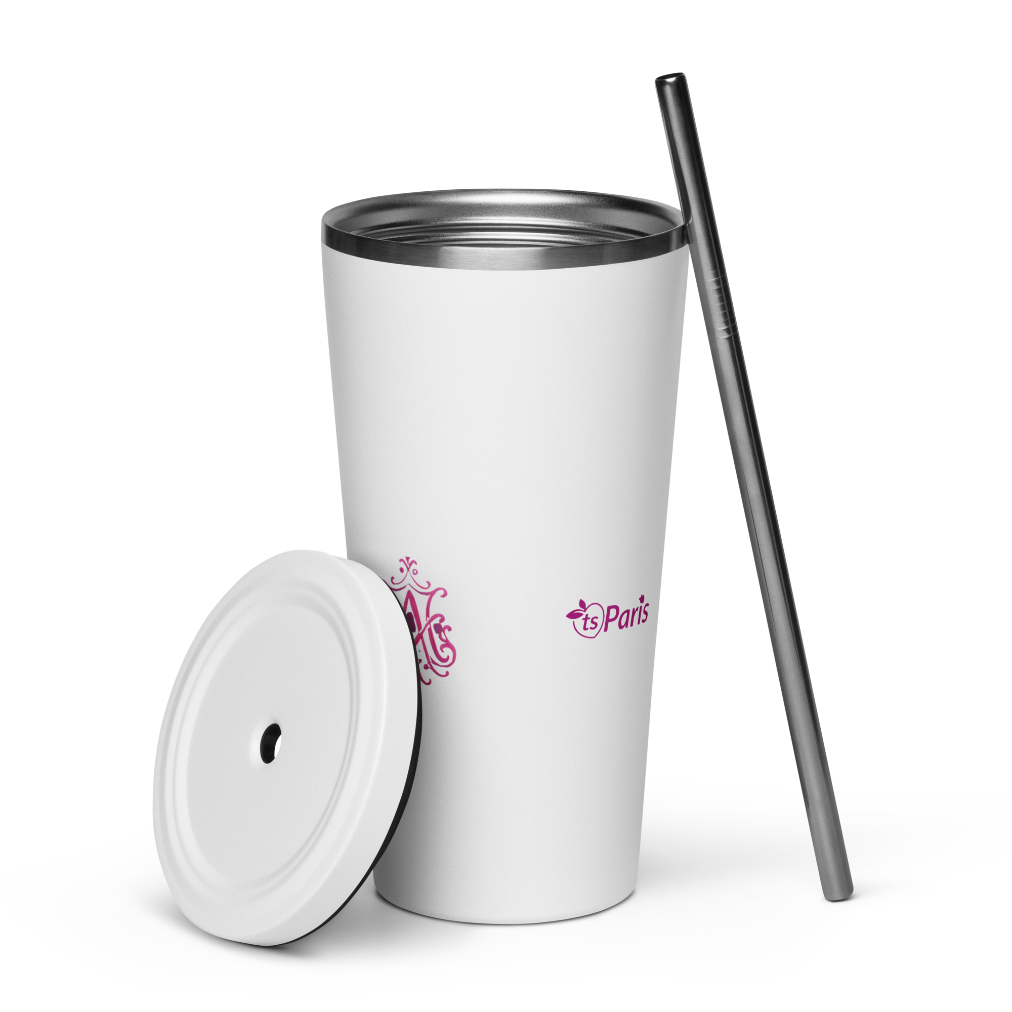 tsgabrielle® • Paris - Marie Antoinette • gobelet isotherme • Stainless Steel • blanc • 20 oz - View 6