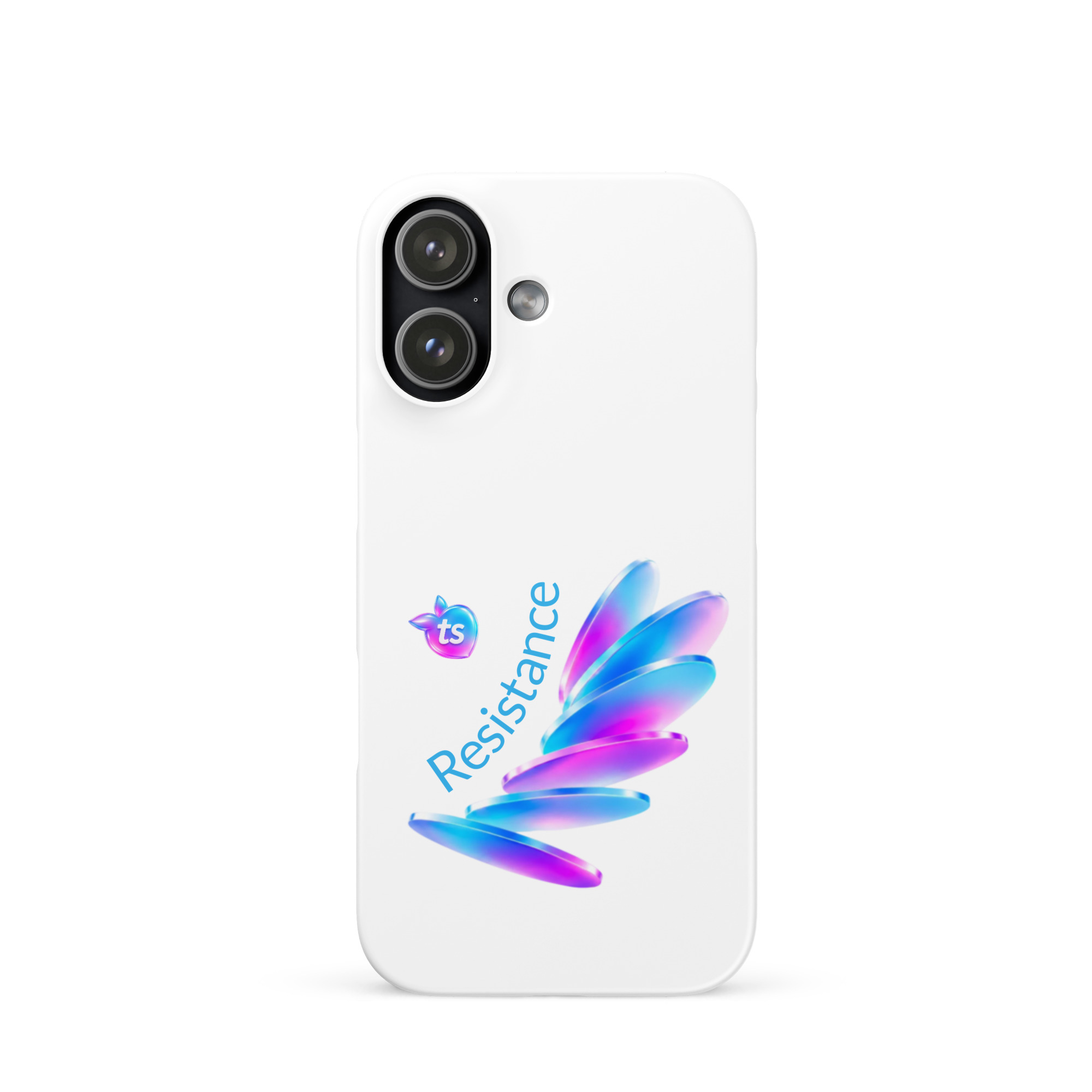 tsgabrielle® • Pride 26 - Resistance • Coque fine compatible avec iPhone® • Blanche • Brillante • Modèles récents
