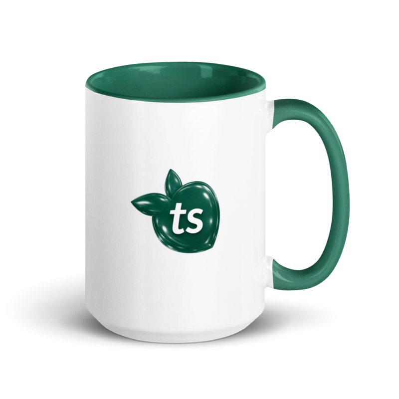 tsgabrielle® • Mug avec intérieur vert foncé • Céramique • 2 tailles