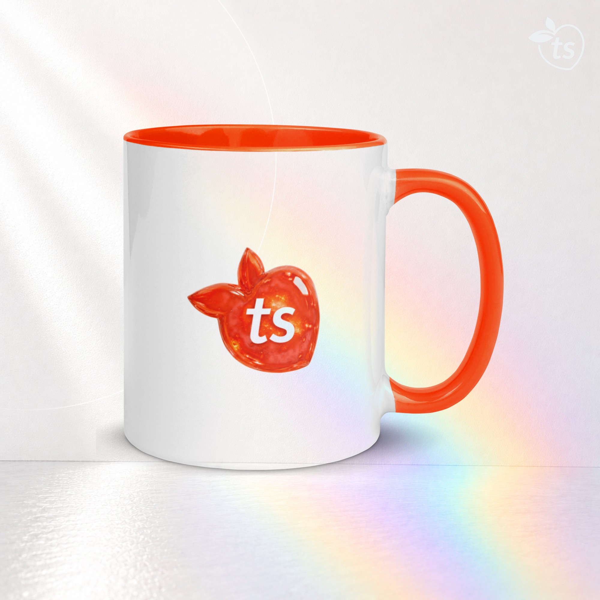 tsgabrielle® • Mug avec intérieur orange • Céramique • 33 cl