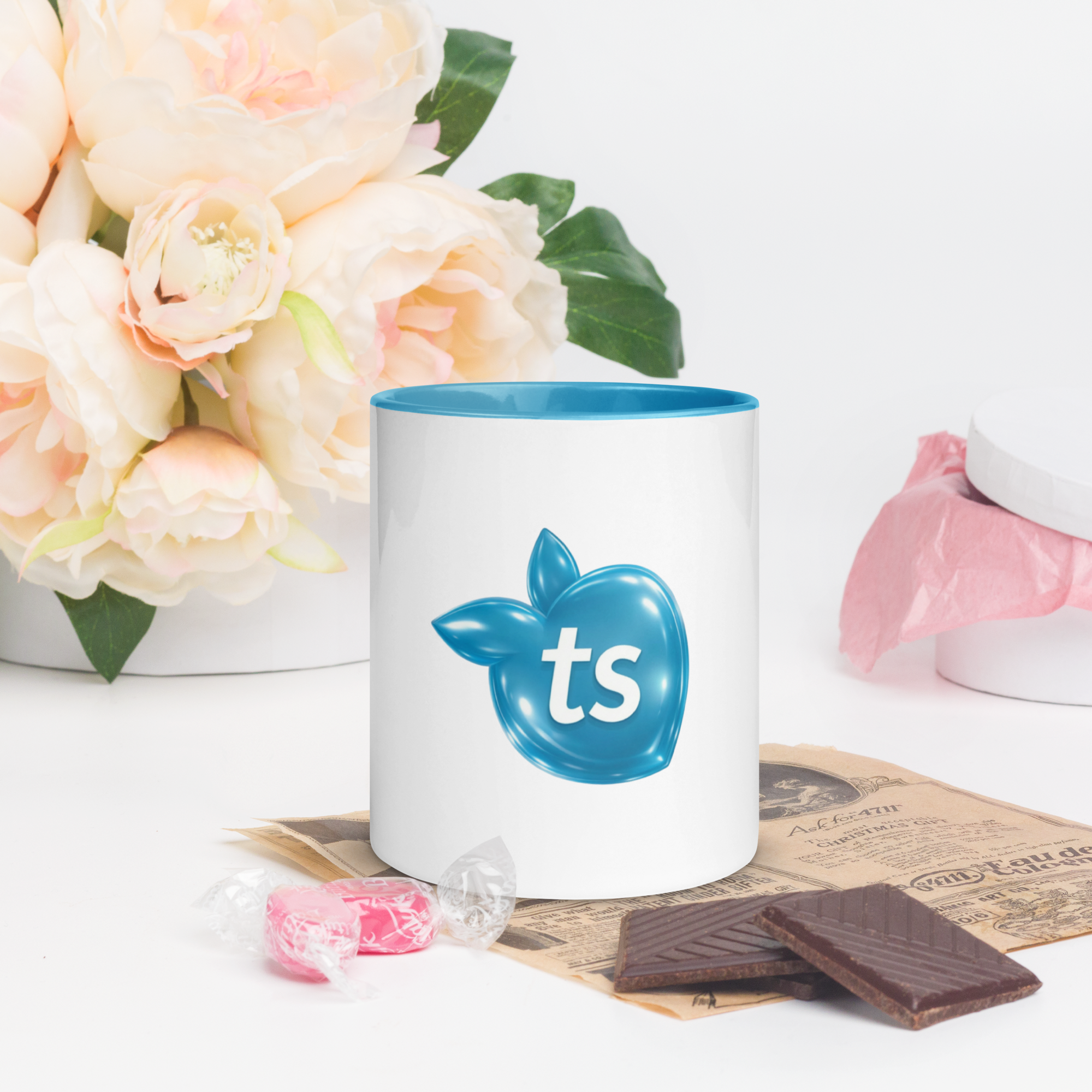 tsgabrielle® • Mug avec intérieur bleu clair • Céramique • 2 tailles - View 9
