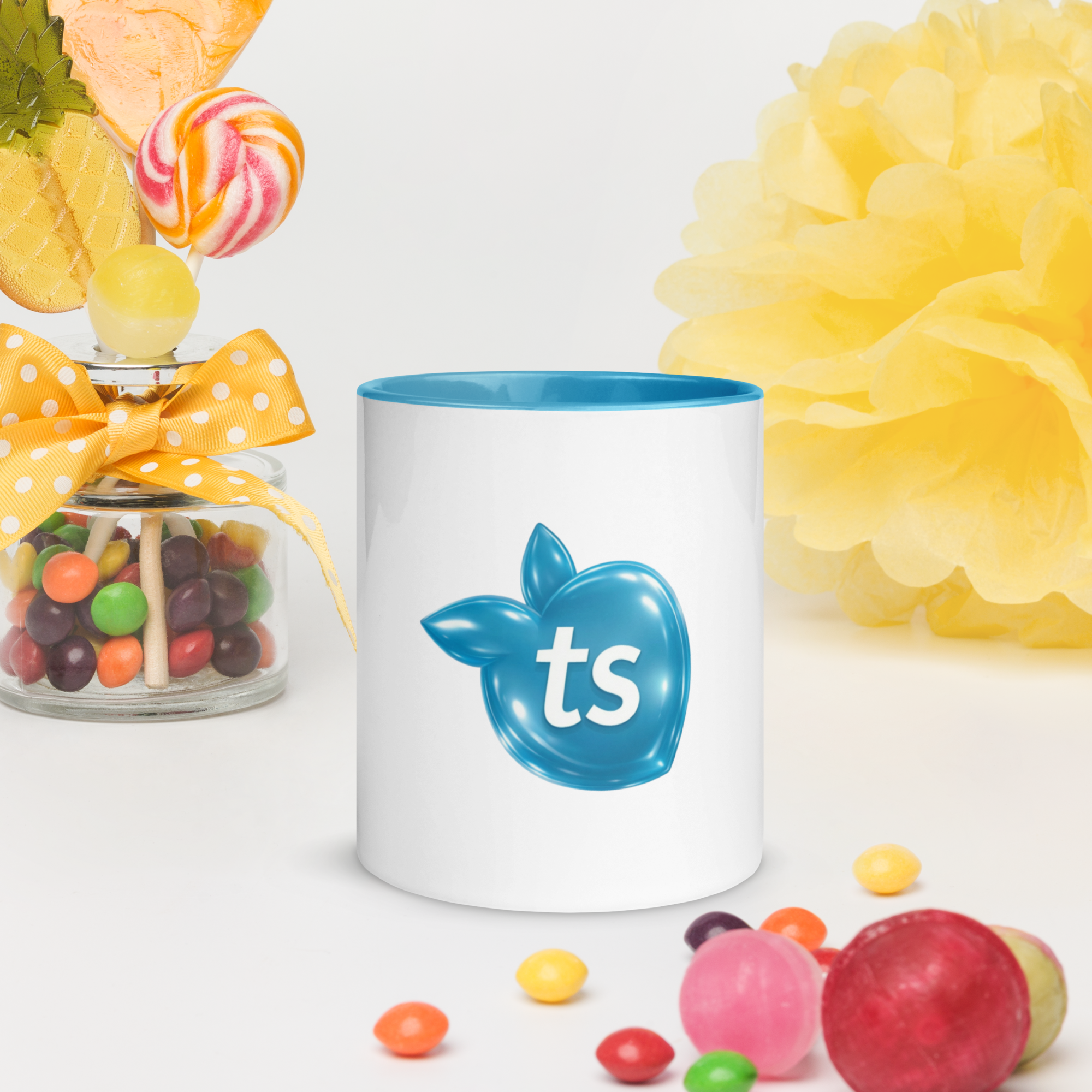 tsgabrielle® • Mug avec intérieur bleu clair • Céramique • 2 tailles - View 11