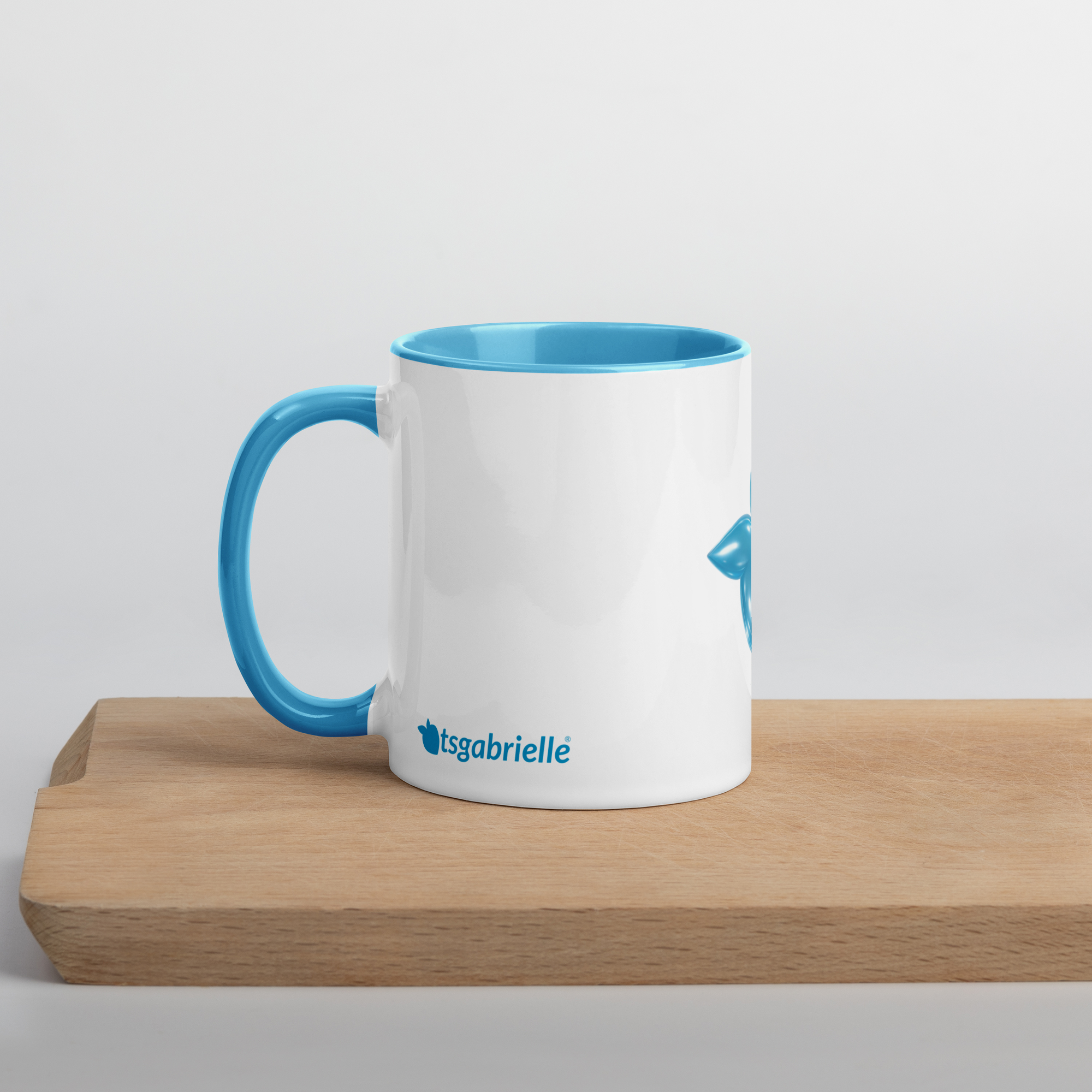 tsgabrielle® • Mug avec intérieur bleu clair • Céramique • 2 tailles - View 7