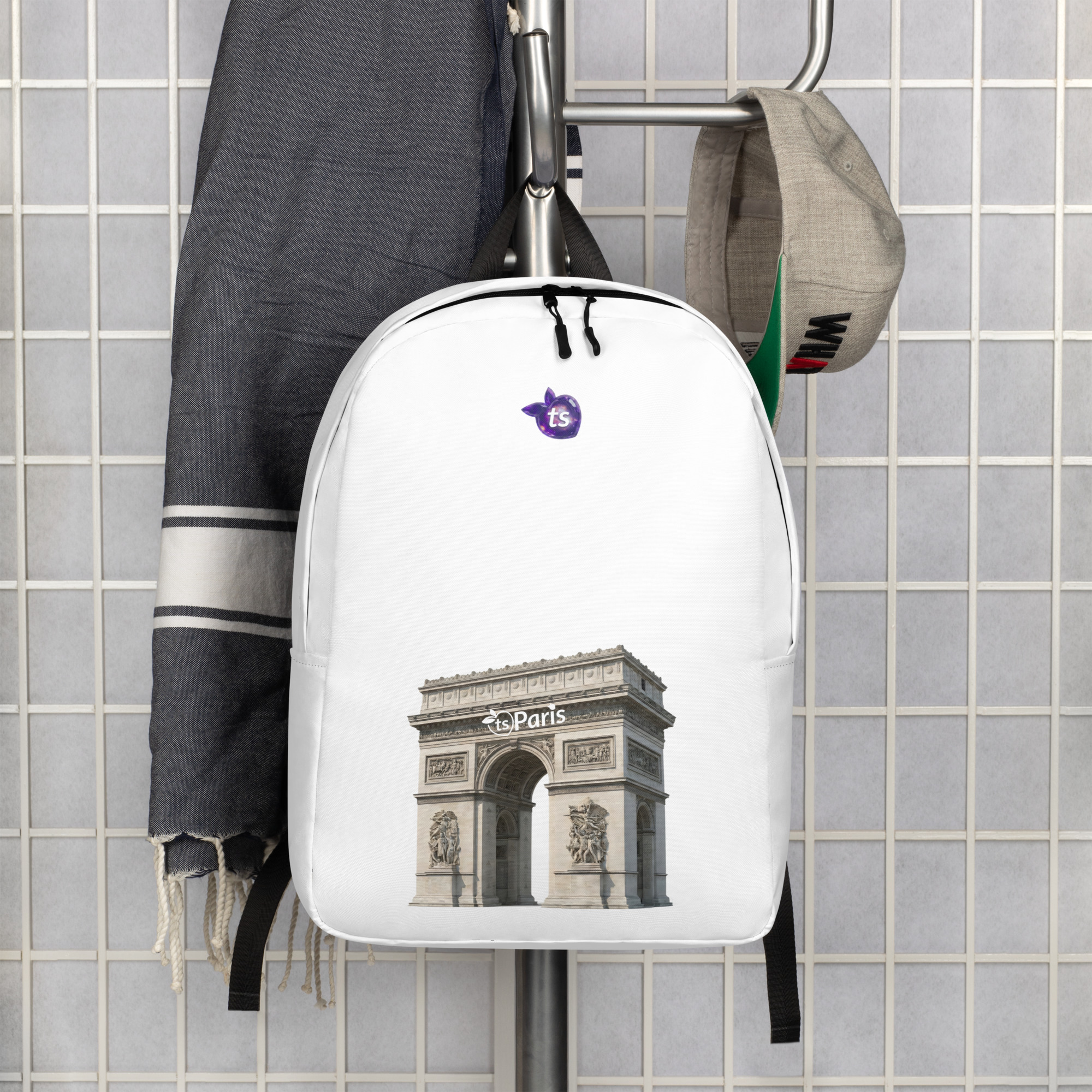 tsgabrielle® • Paris - Arc de Triomphe • Sac à dos minimaliste • Blanc - View 7