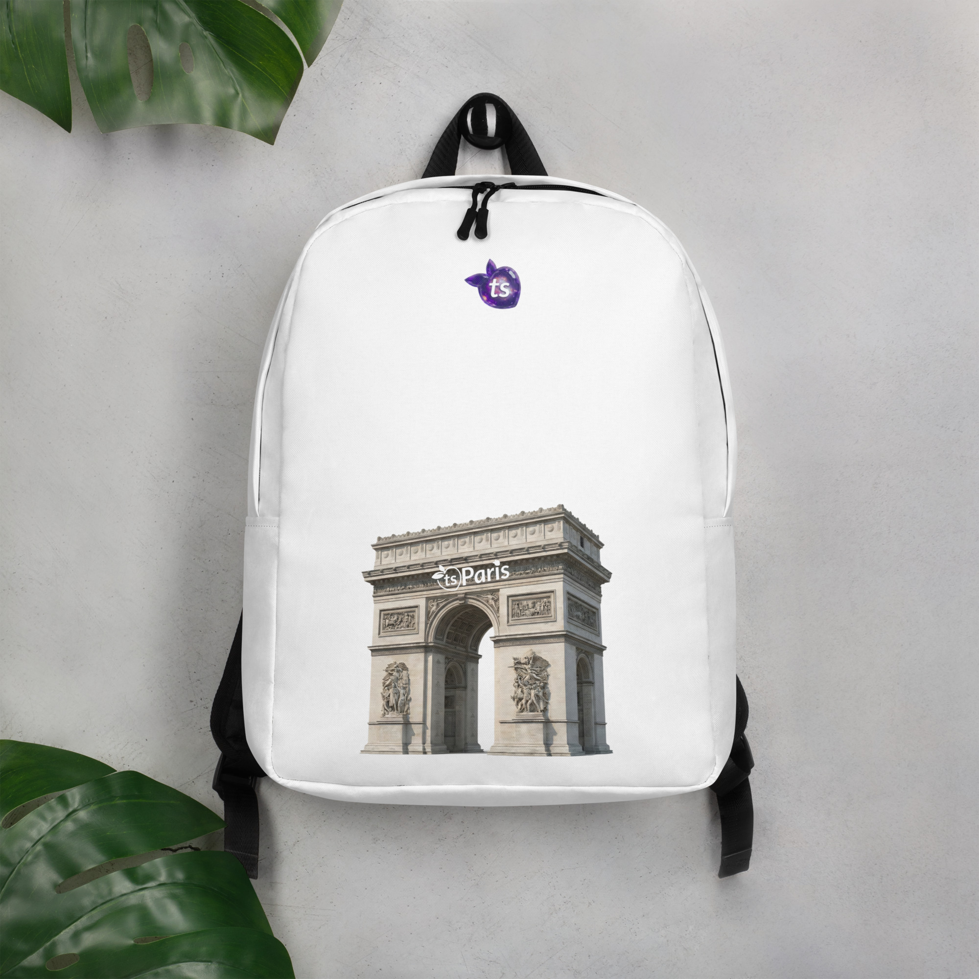 tsgabrielle® • Paris - Arc de Triomphe • Sac à dos minimaliste • Blanc - View 6