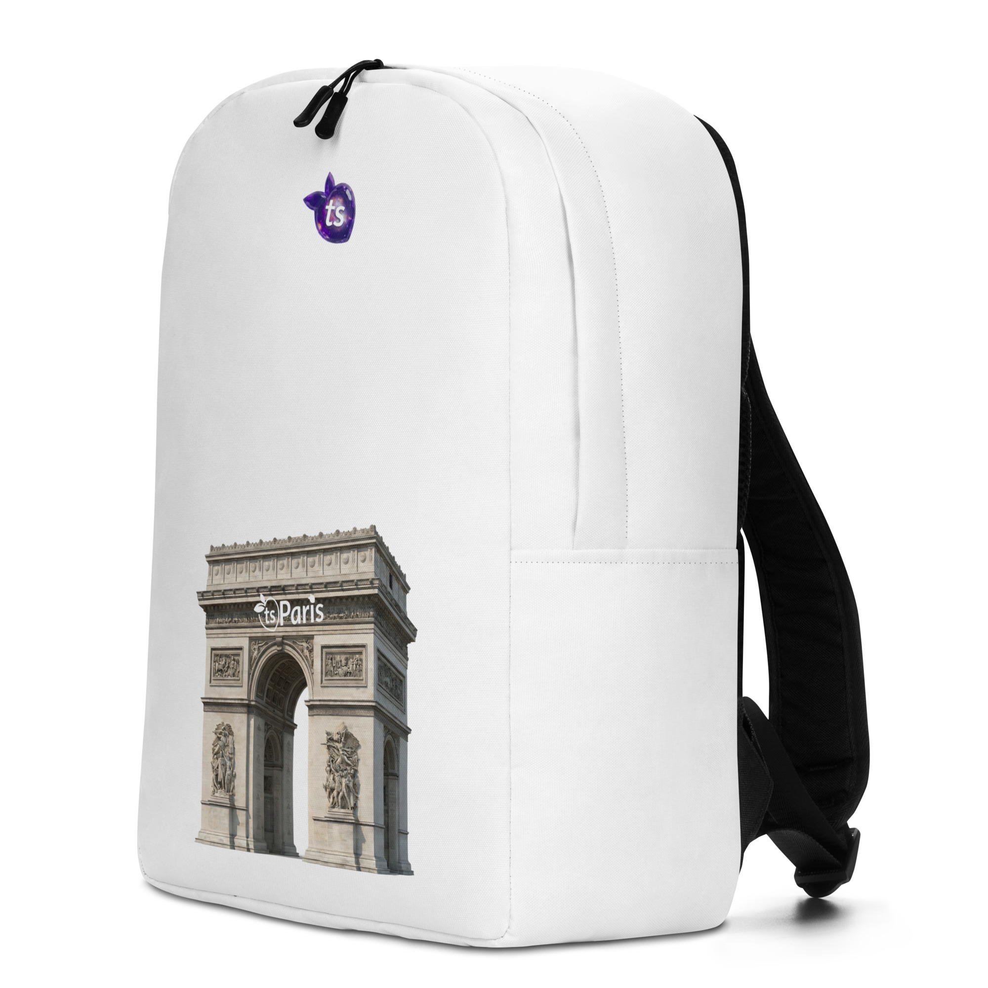 tsgabrielle® • Paris - Arc de Triomphe • Minimalist Backpack • White