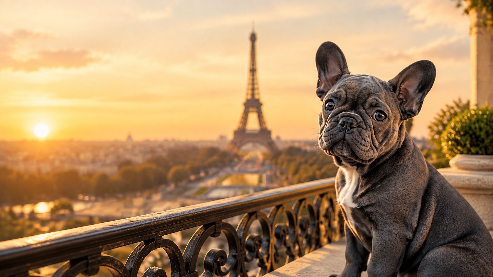 François sur un balcon haussmannien, la tour Eiffel au loin, là où les nouveautés arrivent en premier.
